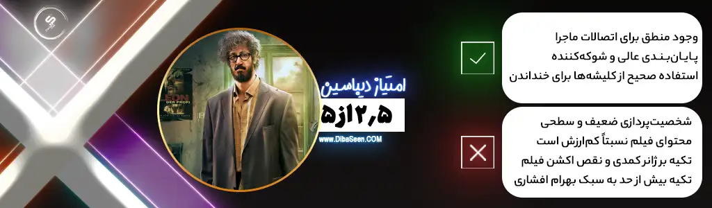 امتیاز به مرد عینکی