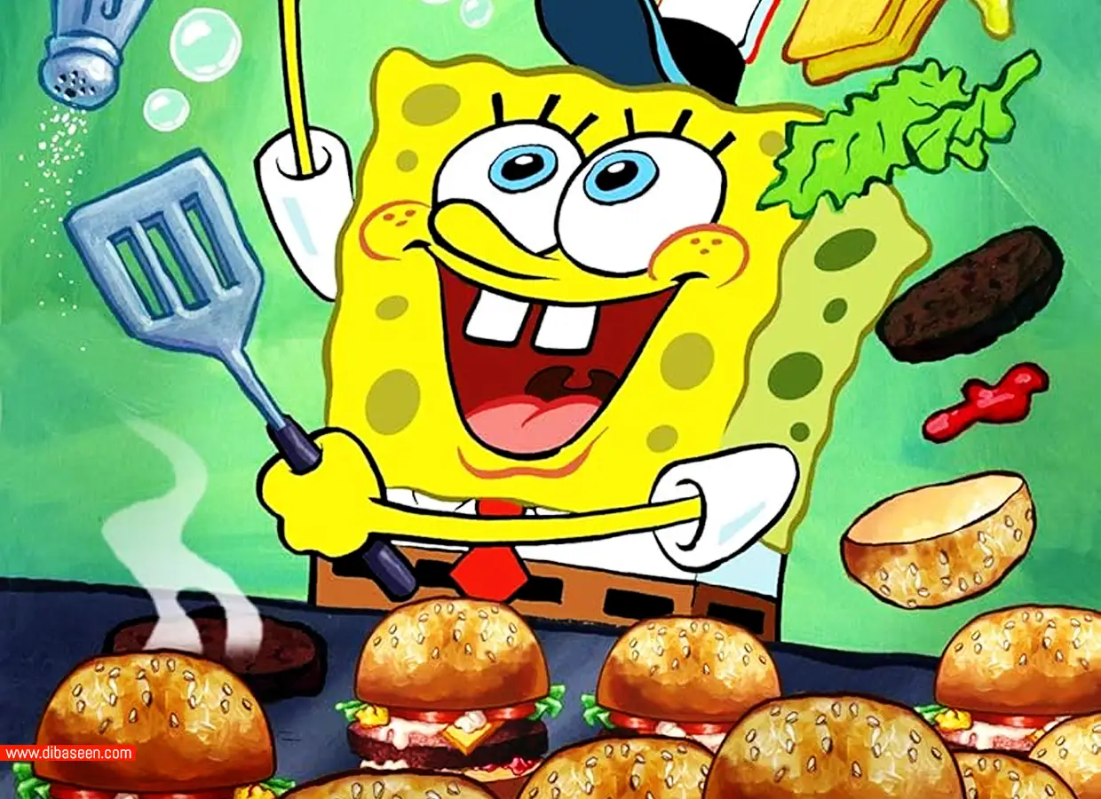 خوردن همبرگر خرچنگی